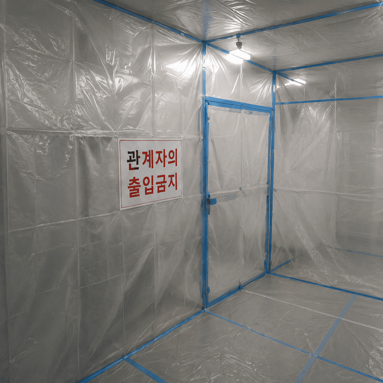 크린룸 설치 및 작업 구역 격리